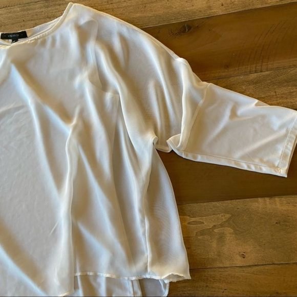 Atelier 29 White Asymmetrical Blouse - M - Picture 3 of 6